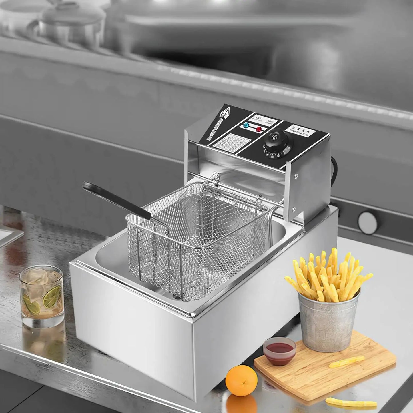 2500W 6L 220V Electric Deep Fryer Stainless Steel Electric Fryer Household Chips Frying Pan French Fries Making Machine DSersALIEXPRESS