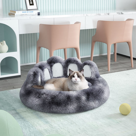 Cama para Pets (Gatos e Cães) fofa em formato de pata de urso, camas e móveis para cães pequenos e médios, camas de pelúcia fofas e aconchegantes para gatos internos