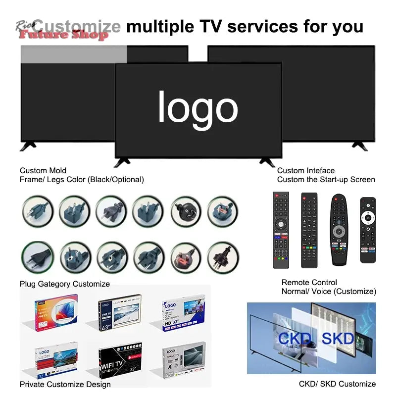 4K flat screen led tv smart 32" 40" 50" 55" 65" 43" smart tv screens televisions smart tvs - Rios Future Shop