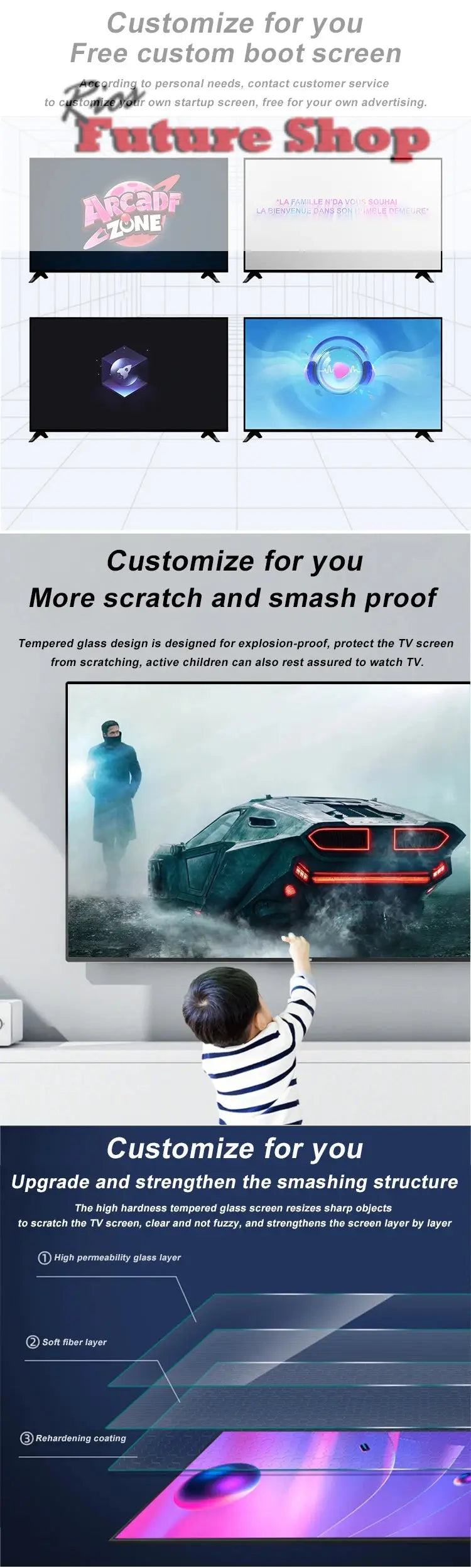 4K flat screen led tv smart 32" 40" 50" 55" 65" 43" smart tv screens televisions smart tvs - Rios Future Shop