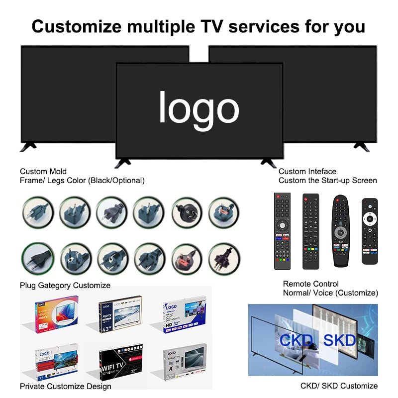 accept custom 4K android flat screen led tv smart 32 40 50 55 65 43 inch smart tv screens televisions smart tvs Rios Future Shop