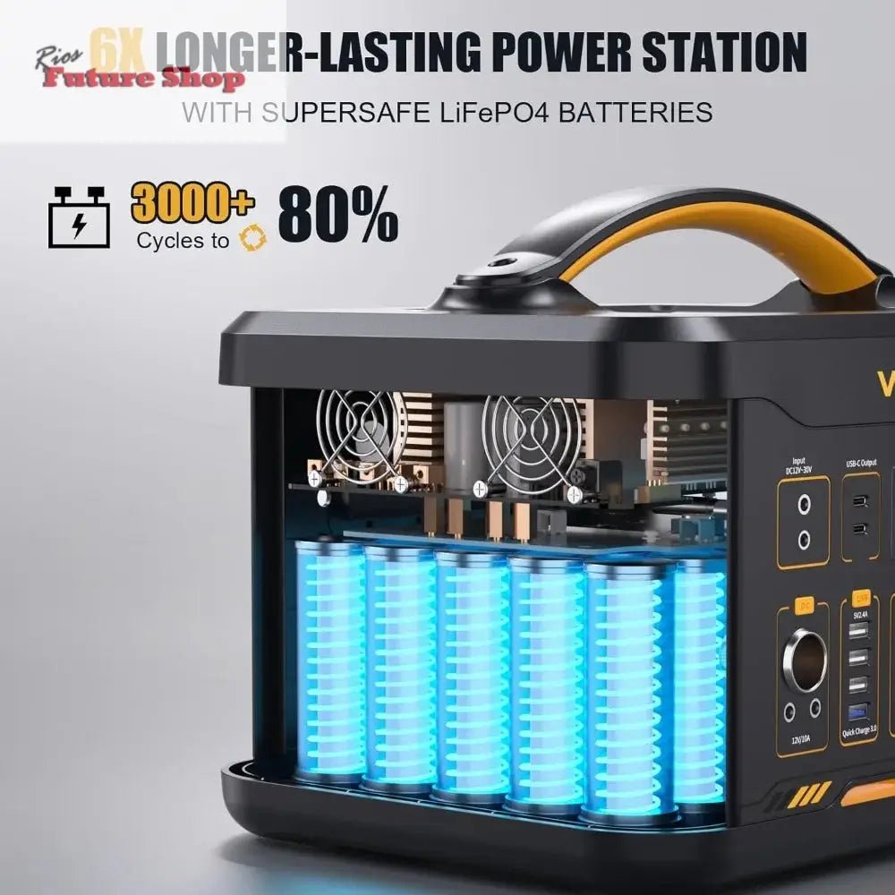 600X Portable Power Station with Extra Battery, 600W/939Wh - Rios Future Shop
