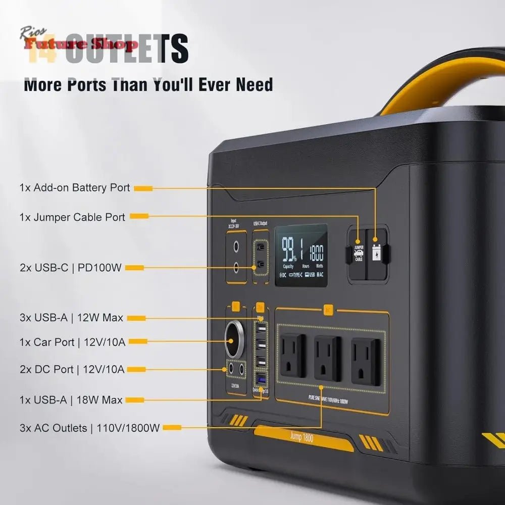 600X Portable Power Station with Extra Battery, 600W/939Wh - Rios Future Shop