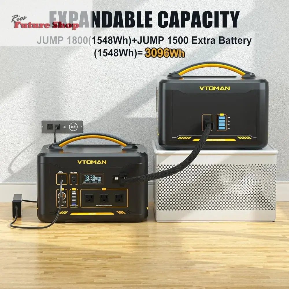 600X Portable Power Station with Extra Battery, 600W/939Wh - Rios Future Shop