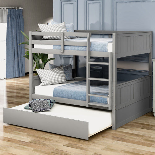 Full Over Full Bunk Bed With Twin Size Trundle