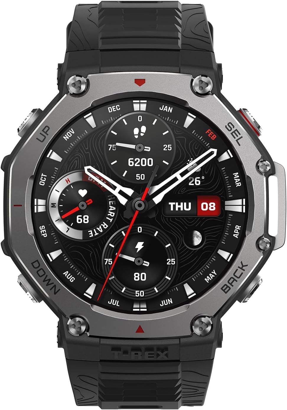 Amazfit T-Rex 3 Outdoor Smartwatch 48mm Pantalla AMOLED, Mapas & Navegación Offline, 6 Sistemas de Satélite GPS Doble Banda, 27 Días de Duración de Batería, Pago NFC, 170 Modo Deportes de Aventura