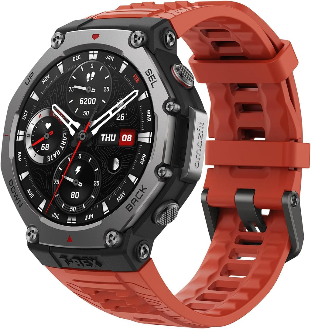 Amazfit T-Rex 3 Outdoor Smartwatch 48mm Pantalla AMOLED, Mapas & Navegación Offline, 6 Sistemas de Satélite GPS Doble Banda, 27 Días de Duración de Batería, Pago NFC, 170 Modo Deportes de Aventura