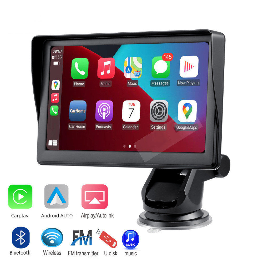 7 IPS Car Smart Screen Wireless Carplay Auto Telemóvel Tela de Projeção Navegação