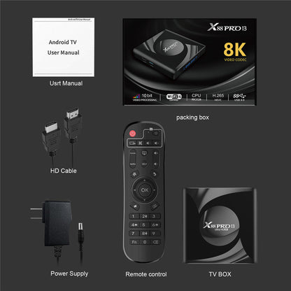 BOX TV WiFi6 Bluetooth 8K X88 PRO 13