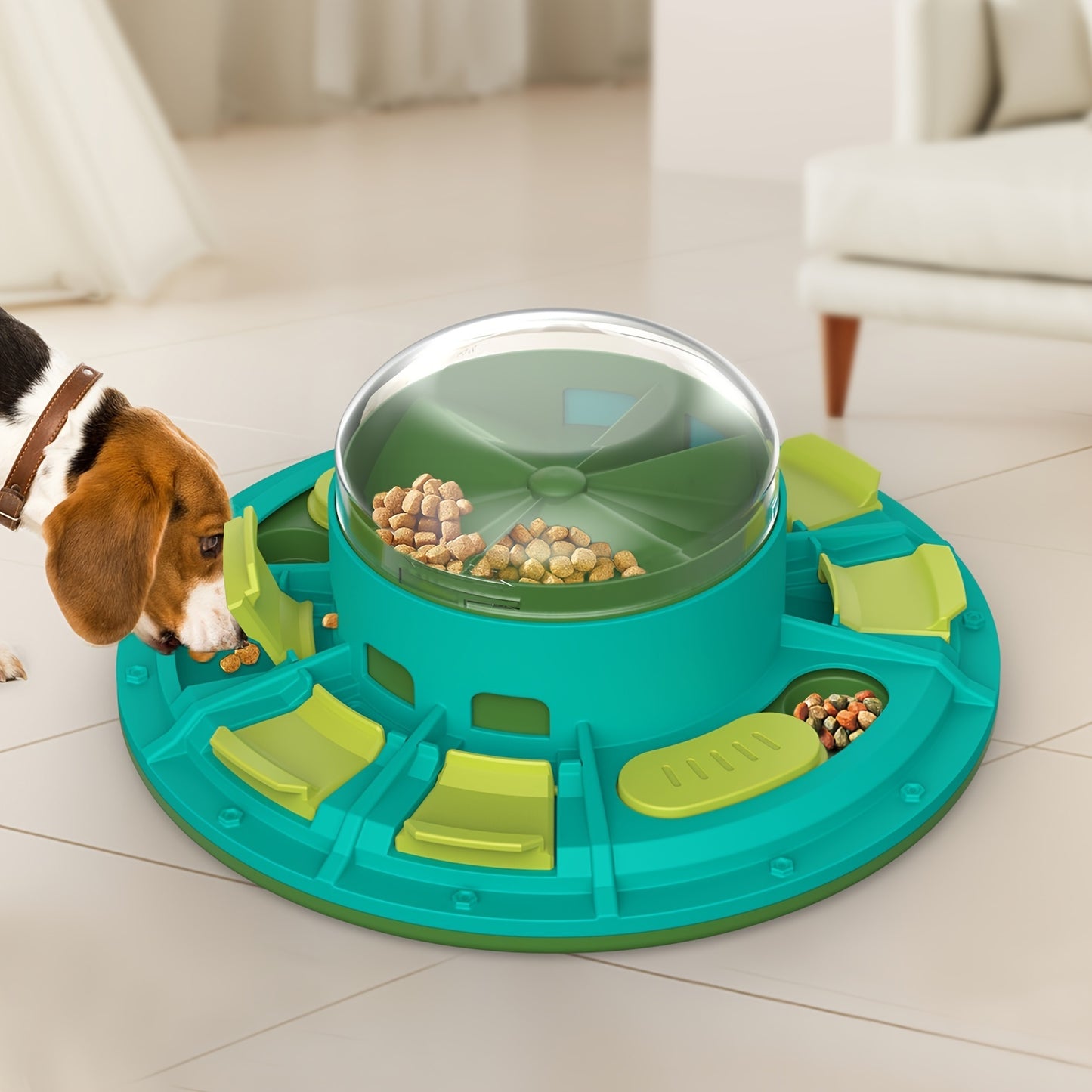 Brinquedo de puzzle interativo para cães para melhoria do QI e alimentação lenta, adequado para animais de estimação de todos os tamanhos, jogo de plástico não elétrico e nutritivo para animais de estimação, produtos para animais de estimação