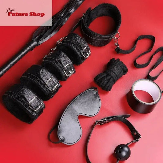 8Pcs Set Erotic - Couples Flirting Game Set Plush Leather - Rios Future Shop