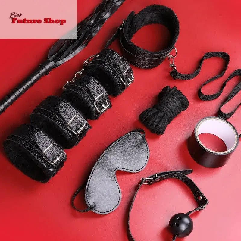 8Pcs Set Erotic - Couples Flirting Game Set Plush Leather - Rios Future Shop