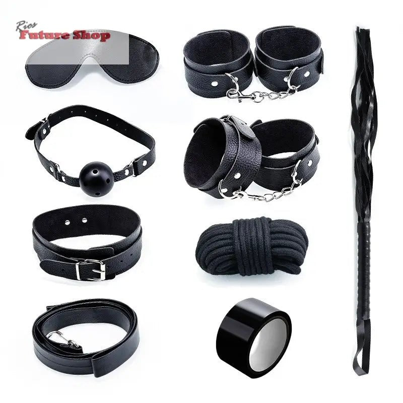 8Pcs Set Erotic - Couples Flirting Game Set Plush Leather - Rios Future Shop