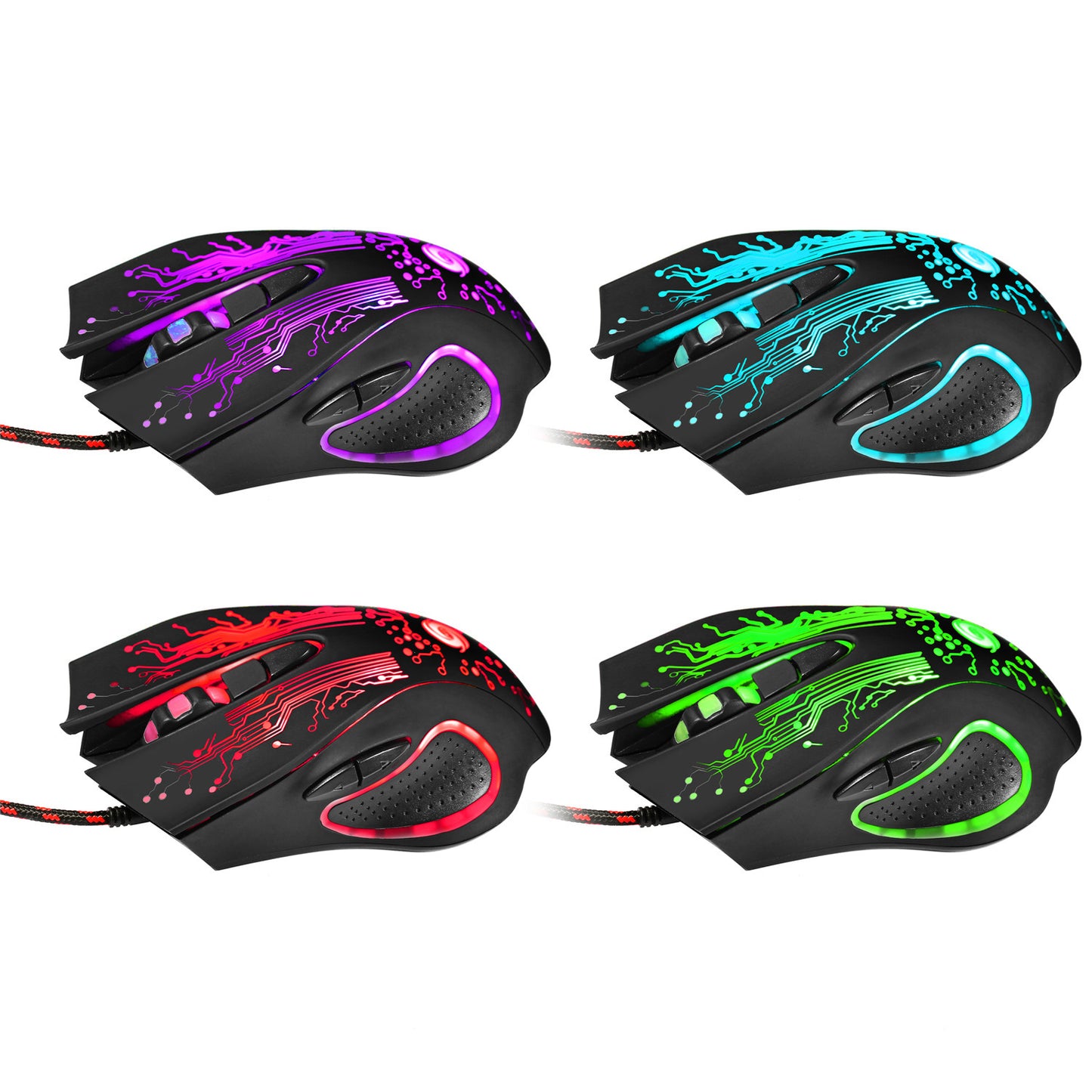 Mouse para jogos com fio 7 botões LED retroiluminado PRO