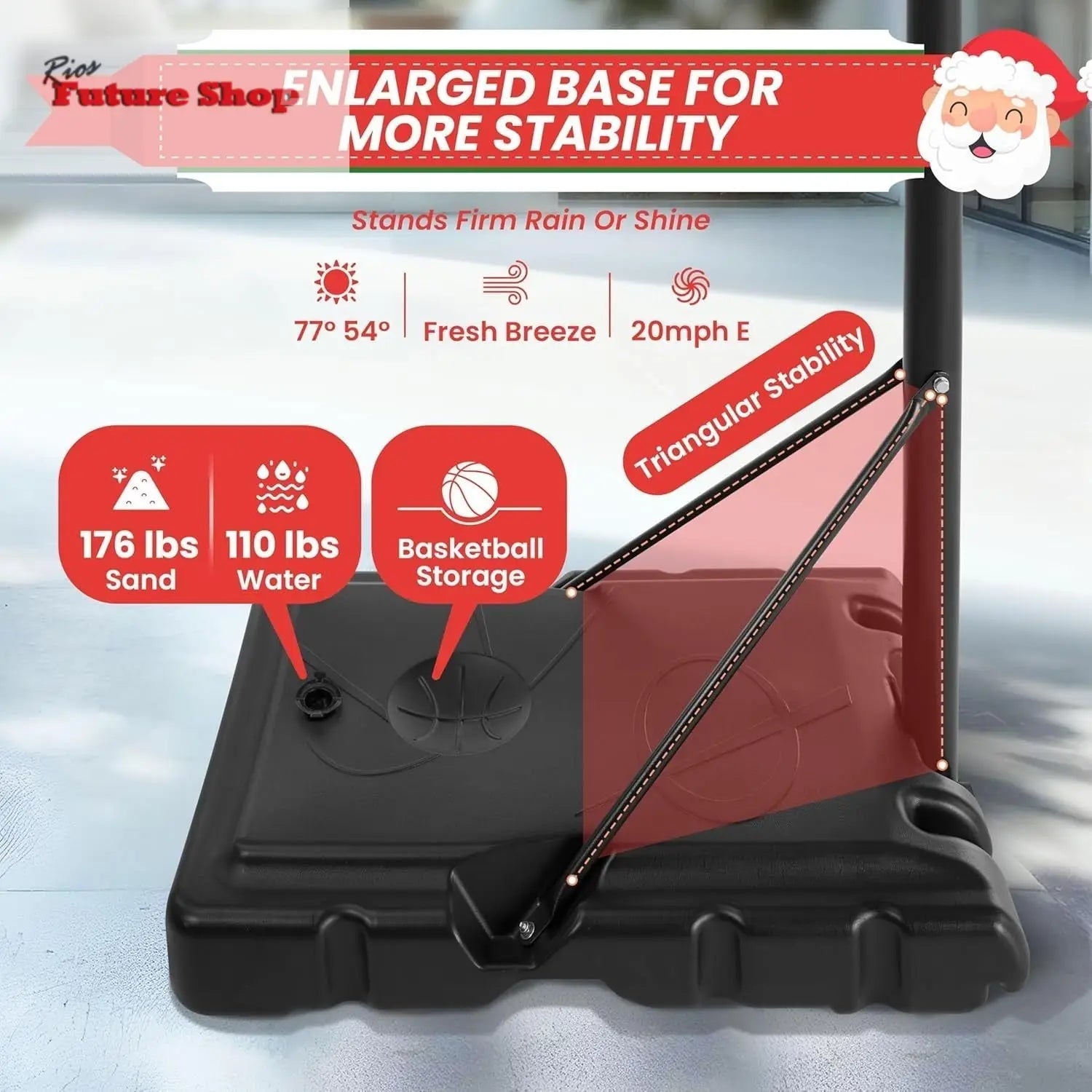 Basketball-Hoop-Outdoor-Portable-Court-CJdropshippimgUSA-100146494 - Rios Future Shop