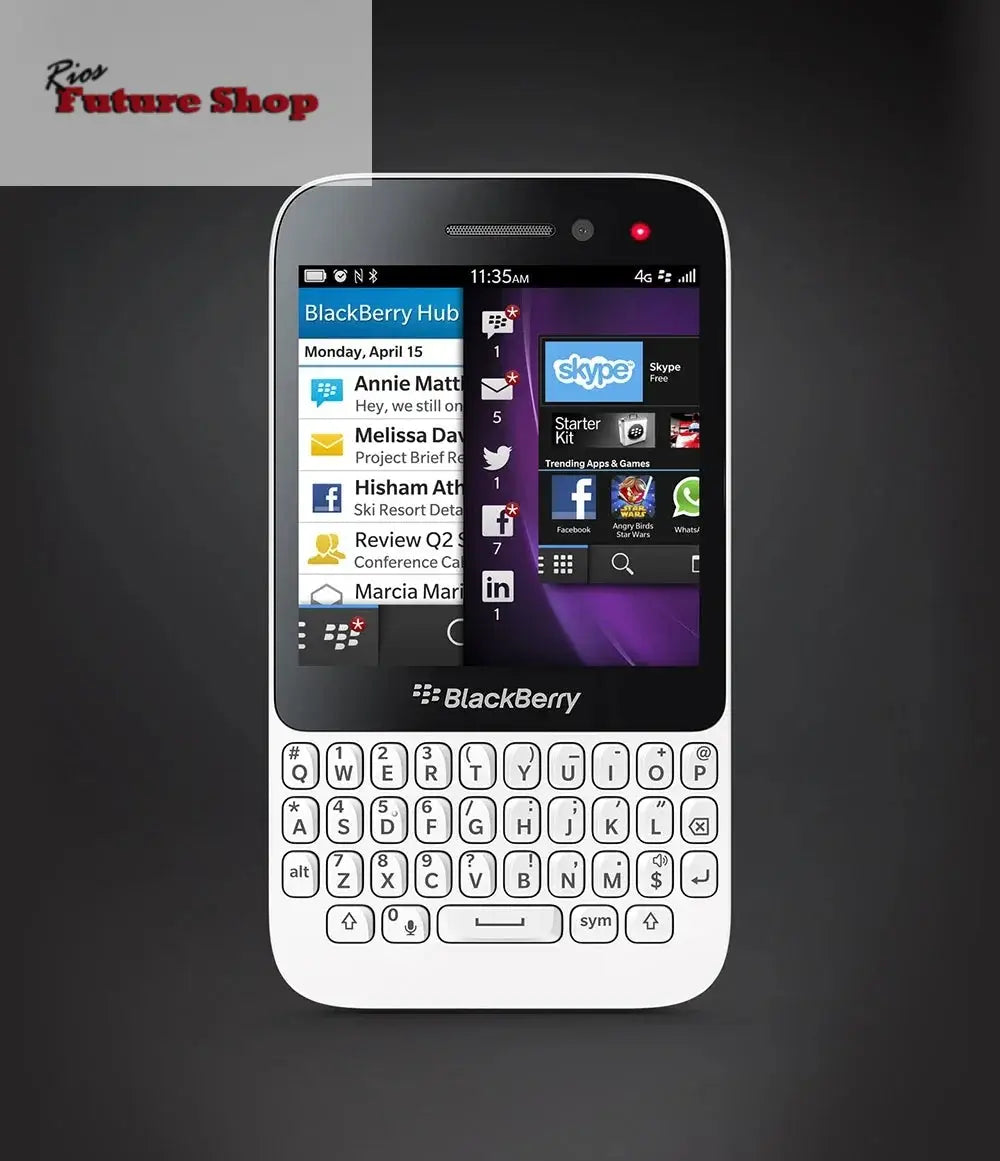 Blackberry Q5 4G Mobile Phone Unlocked 3.1" 2GB RAM 8GB ROM 5MP+2MP WIFI GPS q5 phone QWERTY Keyboard BlackBerryOS cellphone - Rios Future Shop