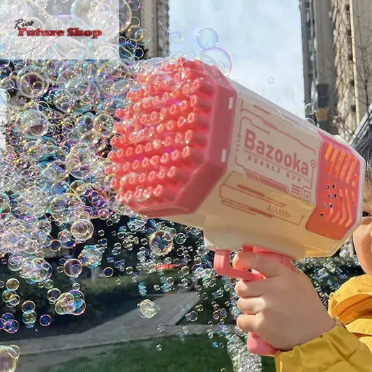 Bubble Gun Kids Toys Rocket 69 Holes - Rios Future Shop