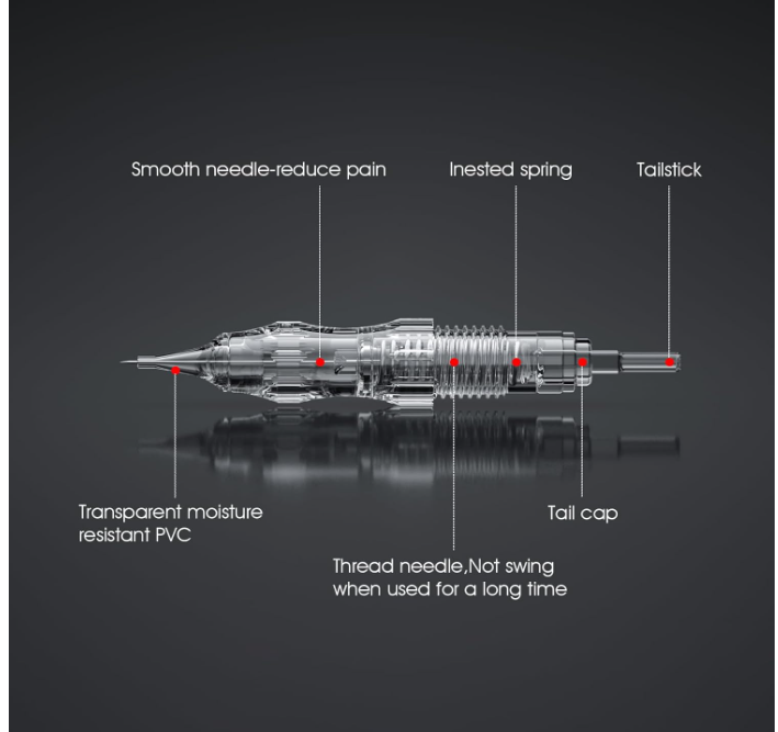 TATELF Kit de máquina de tatuagem completo com permanente Makeup máquina com 10 agulhas de cartucho, suprimentos de delineador de olhos