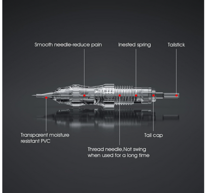 TATELF Kit de máquina de tatuagem completo com permanente Makeup máquina com 10 agulhas de cartucho, suprimentos de delineador de olhos