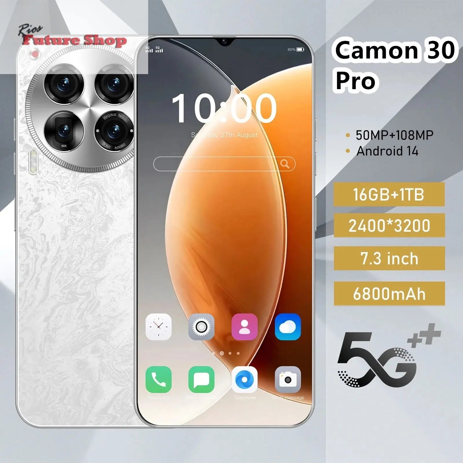Camon 30 Pro Original 7.3-inch 5G Smartphone 16GB +1TB - Rios Future Shop