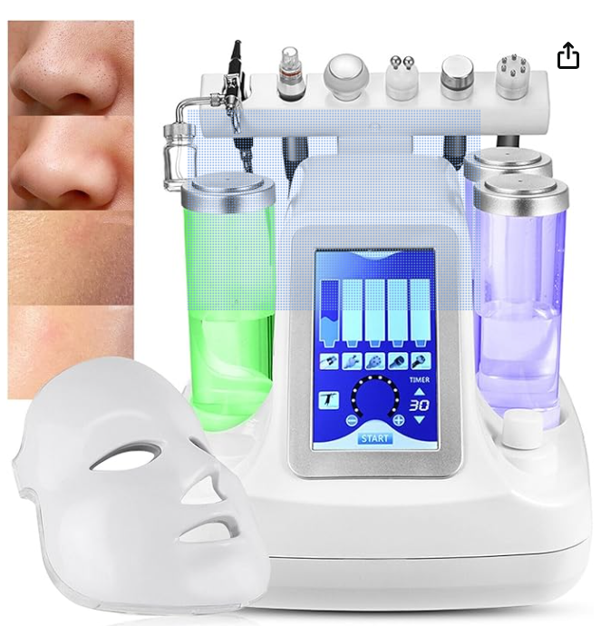 Dispositivo de microdermoabrasão 7 em 1, água hidrogénio e oxigénio, máquina de beleza Hydra Facial Hydrodermabrasion Machine