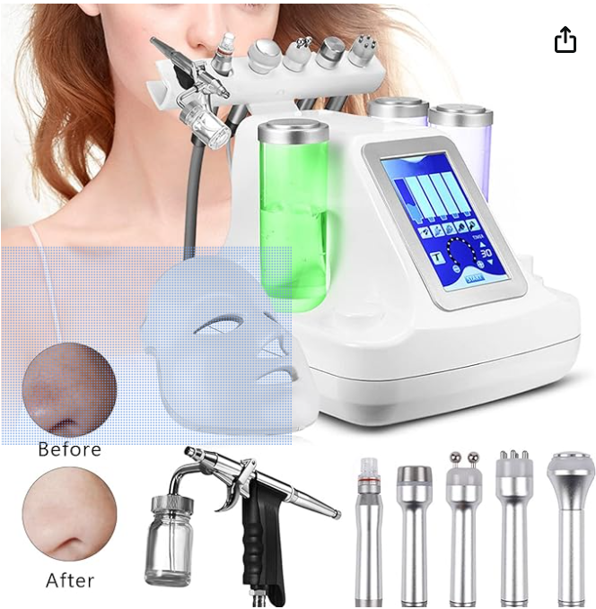 Dispositivo de microdermoabrasão 7 em 1, água hidrogénio e oxigénio, máquina de beleza Hydra Facial Hydrodermabrasion Machine