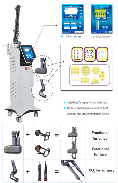 ADSS Co2 Fractional Laser System G900-S- Tratamento de Acne, Redução dos poros, Branqueamento da pele, Rejuvenescer a pele