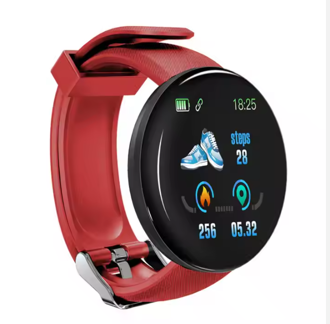 D18 Smart Band Heart Rate Monitor Smart Bracelet Round Smart watch 