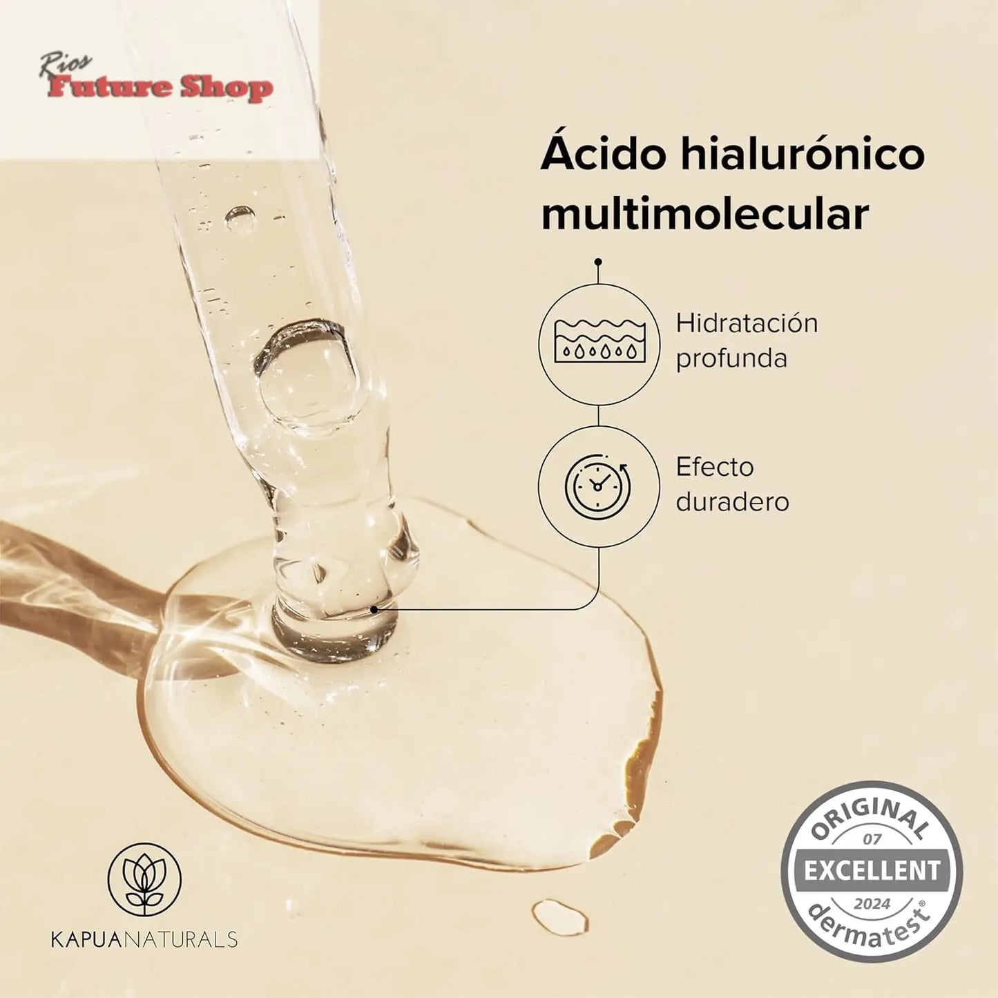 Crema Facial de Acido Hialuronico • 100ml • Crema Hidratante Facial • ORGÁNICA & VEGANO • Cosmética natural y sostenible • con Aloe Vera •Crema hidratante antiedad para hombres y mujeres - Rios Future Shop