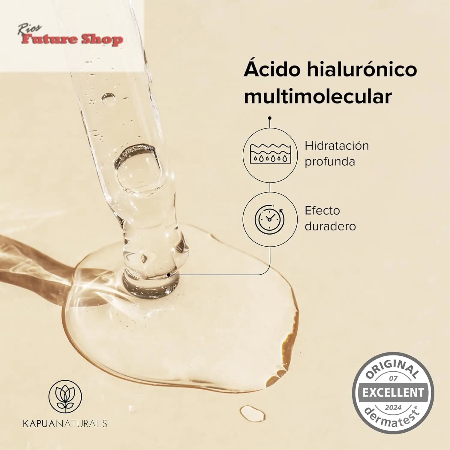 Crema Facial de Acido Hialuronico • 100ml • Crema Hidratante Facial • ORGÁNICA & VEGANO • Cosmética natural y sostenible • con Aloe Vera •Crema hidratante antiedad para hombres y mujeres - Rios Future Shop