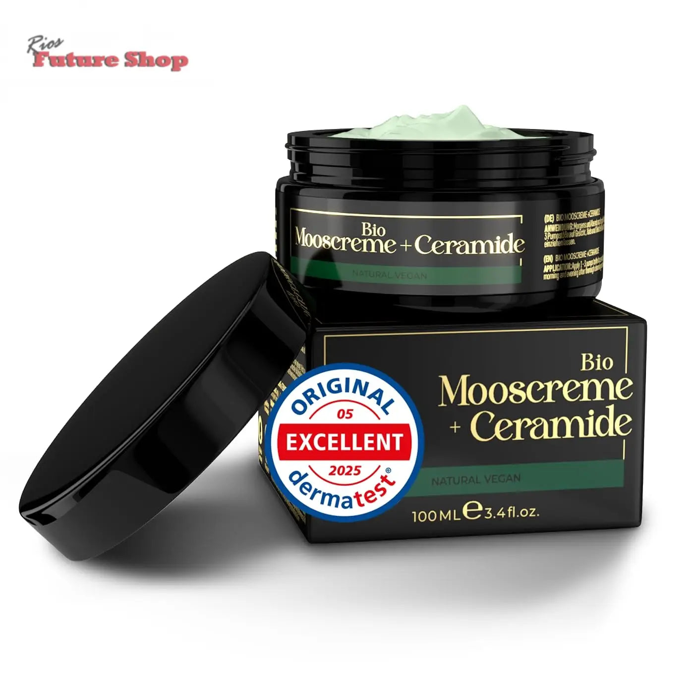 Crema Facial de Acido Hialuronico • 100ml • Crema Hidratante Facial • ORGÁNICA & VEGANO • Cosmética natural y sostenible • con Aloe Vera •Crema hidratante antiedad para hombres y mujeres - Rios Future Shop