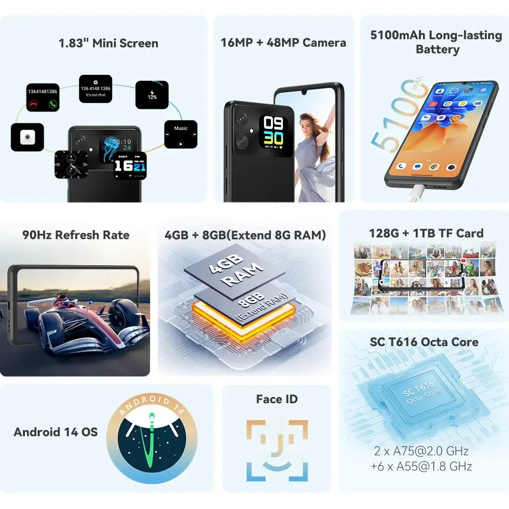 Cubot-A20-4G-Smart-Phone-Android-14-12GB_4GB_8GB-Extend_128GB-90Hz-6.745_-HD_Display-Face-ID-5100mAh-Cellphone-DSersUSA-100004344 - Rios Future Shop