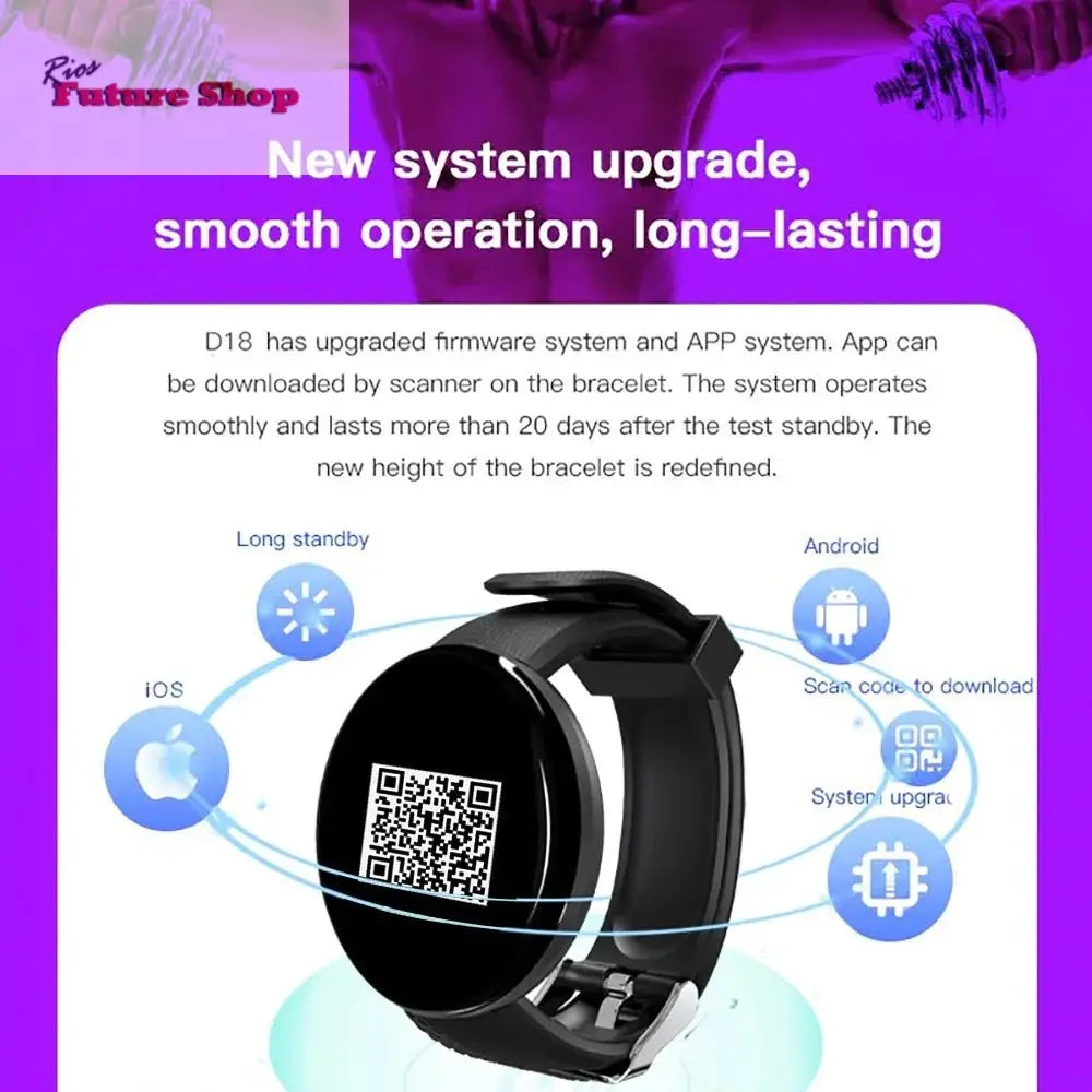 D18-Smart-Watch-for-IOS-Android-DSers-100122743 - Rios Future Shop