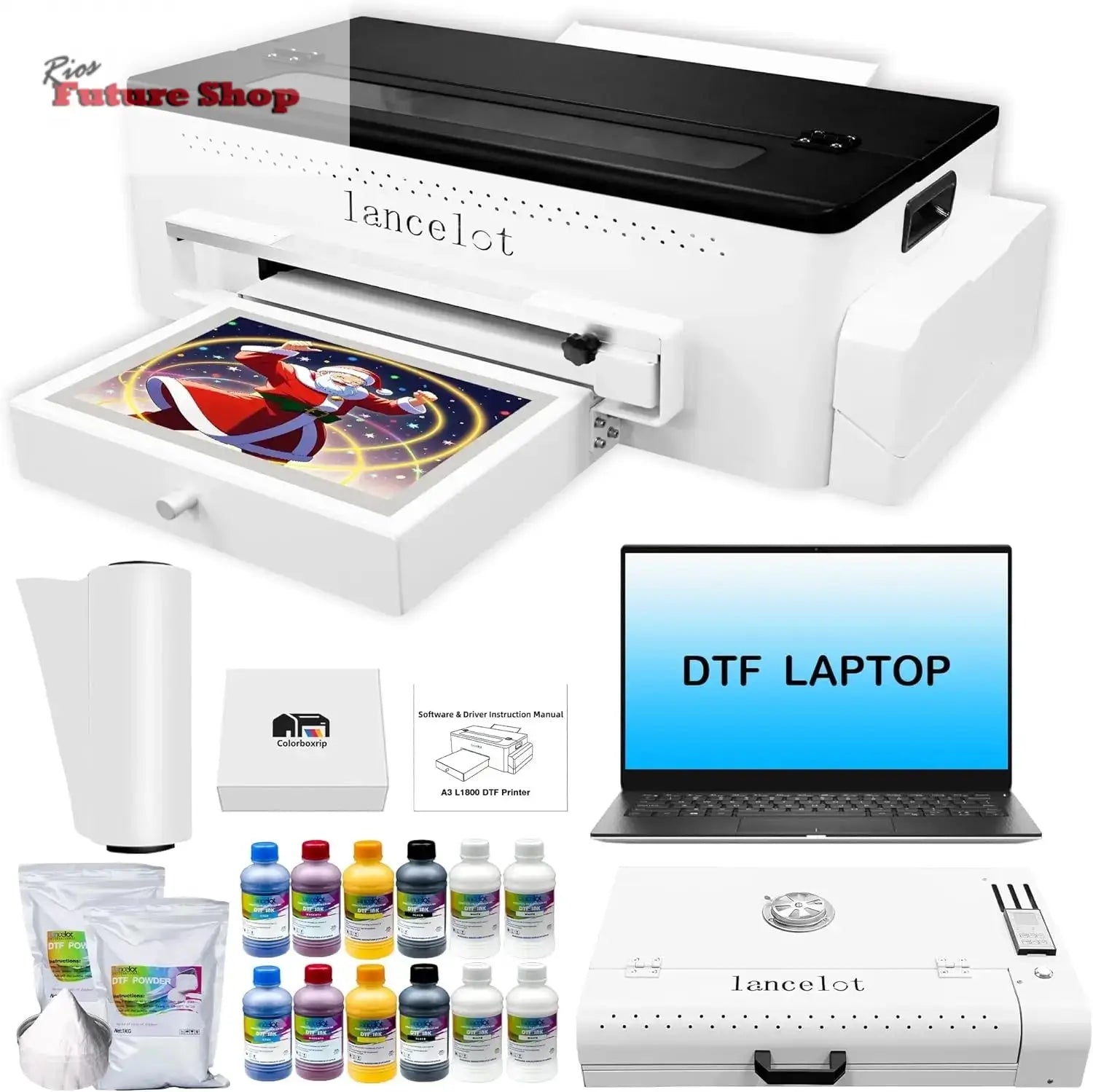 DTF Printer with L1800 Printer Head White Ink Circulation and Easy Operation Bundle Clothing Printer+Oven+Laptop+consumable - Rios Future Shop