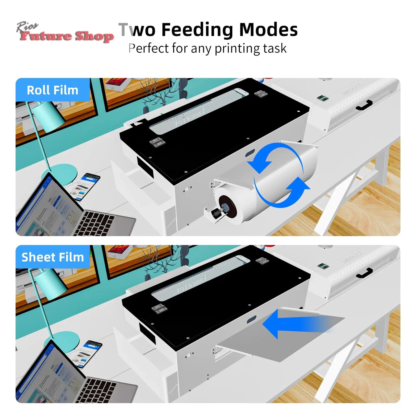 DTF Printer with L1800 Printer Head White Ink Circulation and Easy Operation Bundle Clothing Printer+Oven+Laptop+consumable - Rios Future Shop