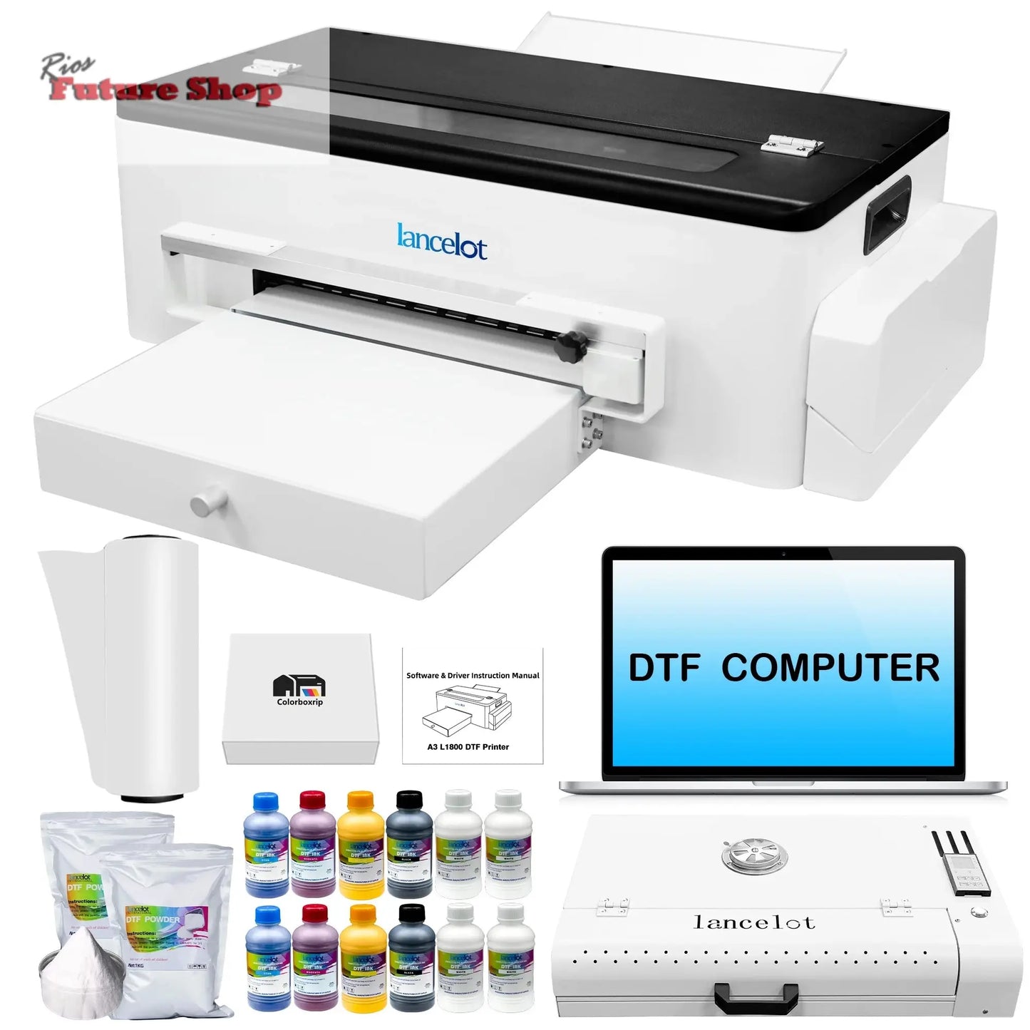 DTF Printer with L1800 Printer Head White Ink Circulation and Easy Operation Bundle Clothing Printer+Oven+Laptop+consumable - Rios Future Shop
