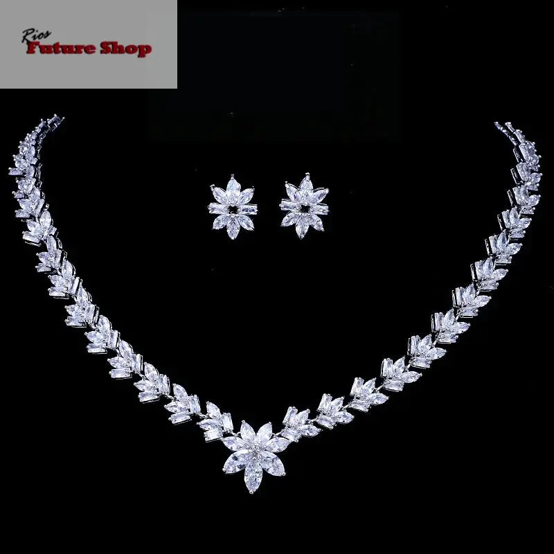 Emmaya-Luxury-Cubic-Zircon-Crystal-Bridal-Jewelry-Sets-Little-Flower-Necklace-Earrings-Sets-for-Women-Wedding-Party-Jewelry-Gift-DSersUSA-99943454 - Rios Future Shop