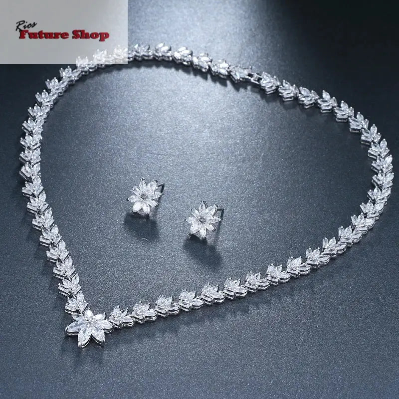 Emmaya-Luxury-Cubic-Zircon-Crystal-Bridal-Jewelry-Sets-Little-Flower-Necklace-Earrings-Sets-for-Women-Wedding-Party-Jewelry-Gift-DSersUSA-99943818 - Rios Future Shop