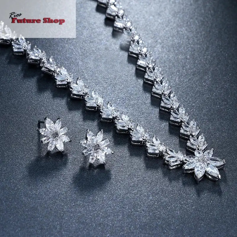 Emmaya-Luxury-Cubic-Zircon-Crystal-Bridal-Jewelry-Sets-Little-Flower-Necklace-Earrings-Sets-for-Women-Wedding-Party-Jewelry-Gift-DSersUSA-99944050 - Rios Future Shop