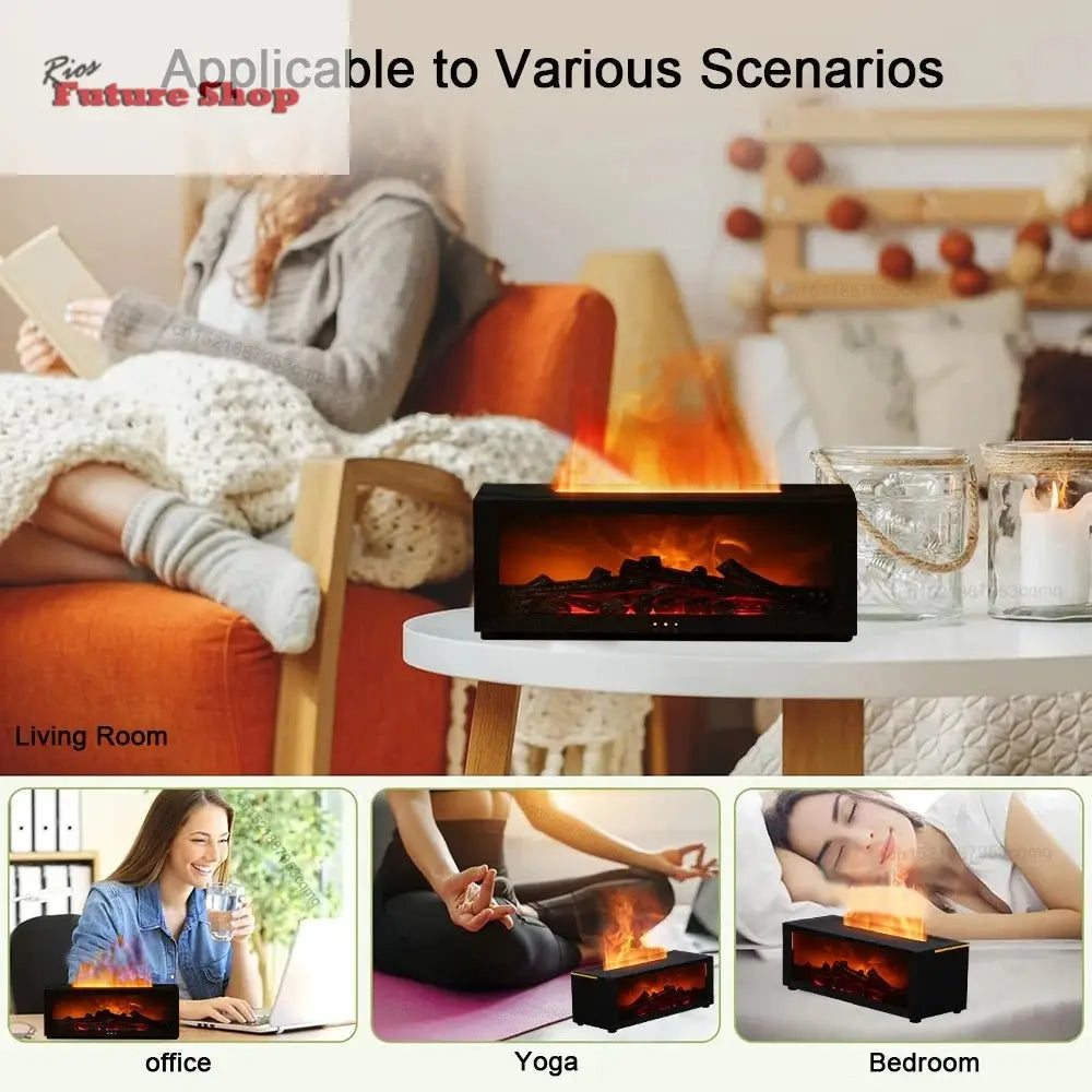 FlameGlow 3D Essential Oil Diffuser - Rios Future Shop