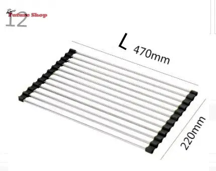 Folding Kitchen Drain Sink Rack Stainless Steel - Rios Future Shop