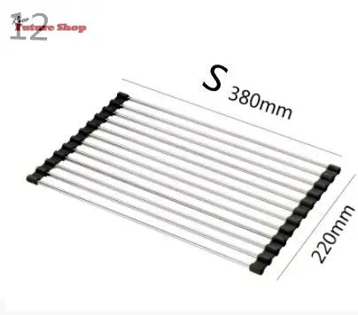 Folding Kitchen Drain Sink Rack Stainless Steel - Rios Future Shop