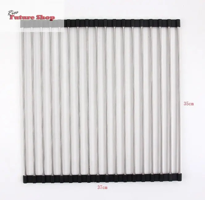 Folding Kitchen Drain Sink Rack Stainless Steel - Rios Future Shop