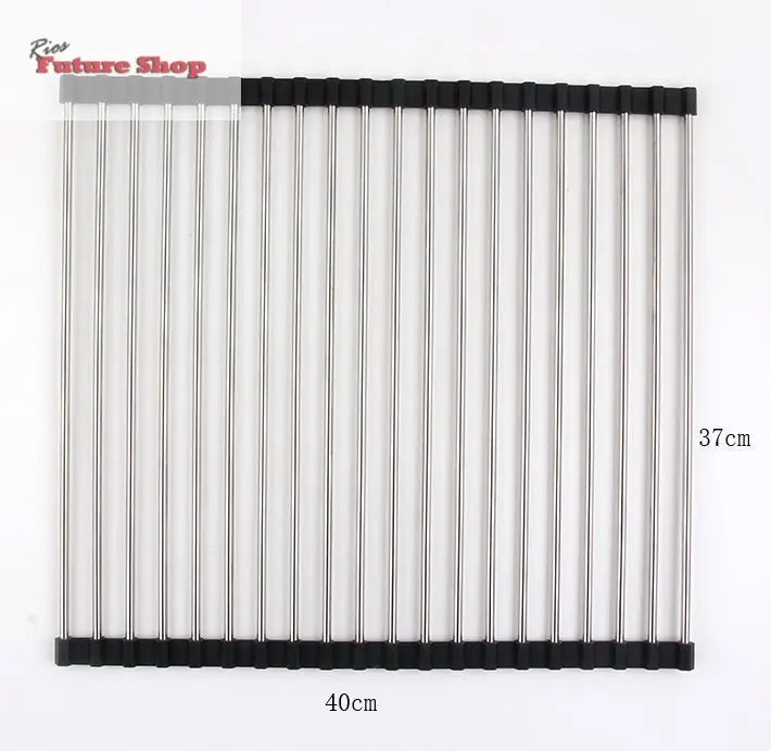 Folding Kitchen Drain Sink Rack Stainless Steel - Rios Future Shop