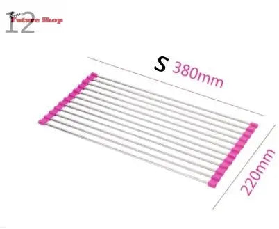 Folding Kitchen Drain Sink Rack Stainless Steel - Rios Future Shop