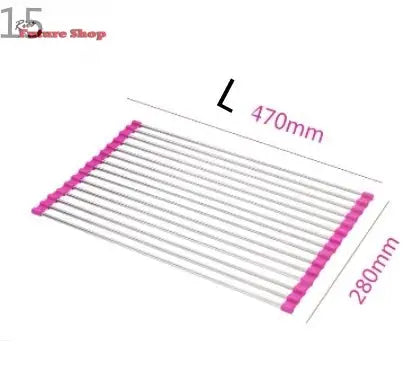 Folding Kitchen Drain Sink Rack Stainless Steel - Rios Future Shop
