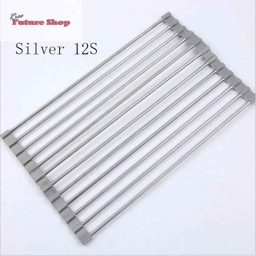 Folding Kitchen Drain Sink Rack Stainless Steel - Rios Future Shop