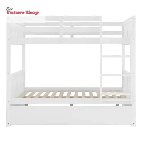 Full Over Full Bunk Bed With Twin Size Trundle - Rios Future Shop