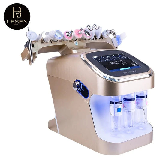 Gold Hydra Bubble Skin Beauty Machine 11 in 1 Facial Care Oxygen Jet Peel Firming Dermabrasion salon Use Beauty Equipment DSersALIEXPRESS