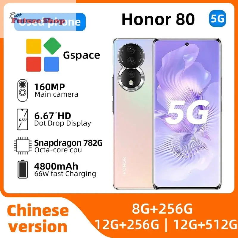 HONOR 80 5G Snapdragon 782G Octa Core - Rios Future Shop